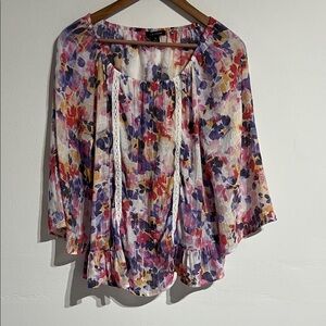 Zac & Rachel Colorful Floral Blouse